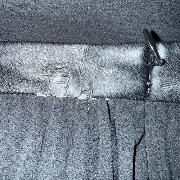 Banana Republic PLEATED CHIFFON MIDI SKIRT women’s size 8 black - Picture 7 of 12